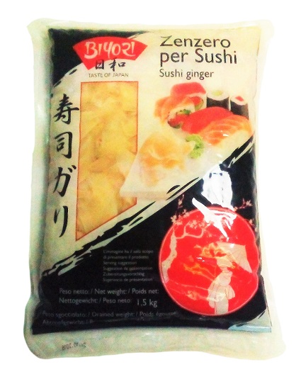 Zenzero in salamoia per sushi - Biyori 1,5 Kg.